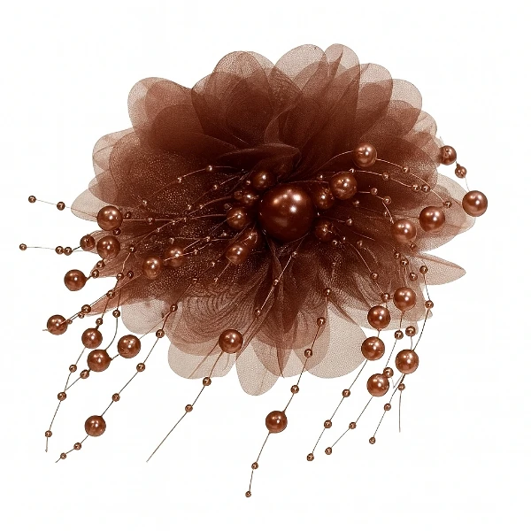 کلیپس مو زنانه مدل مجلسی نگین مرواریدی کد M8