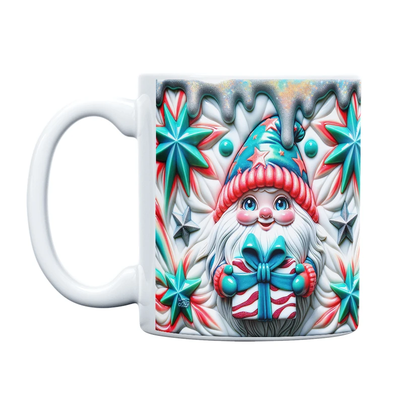 ماگ حس آمیزی طرح کریسمس مدل گنوم انرژی مثبت کد 32