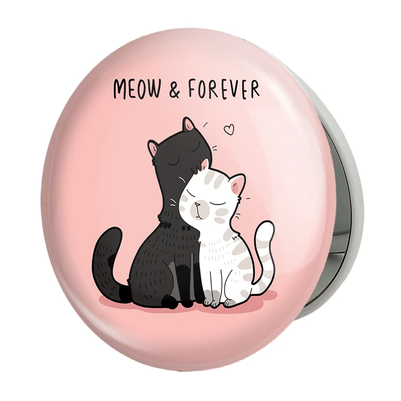 آینه جیبی خندالو طرح گربه Cat مدل تاشو کد 23287 
