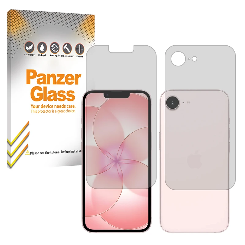محافظ صفحه نمایش مات پنزر گلس مدل هیدروژلی مناسب برای گوشی موبایل اپل iPhone 17e به همراه محافظ پشت گوشی