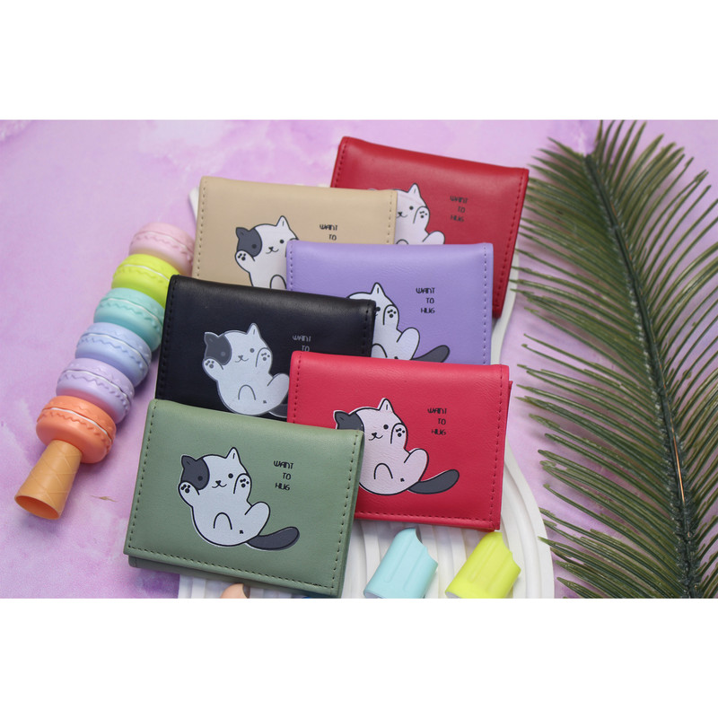 کیف پول زنانه مدل گربه خندون کد KZD-0115