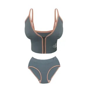 ست شورت و نیم تنه زنانه مدل KHA-022-ZIP