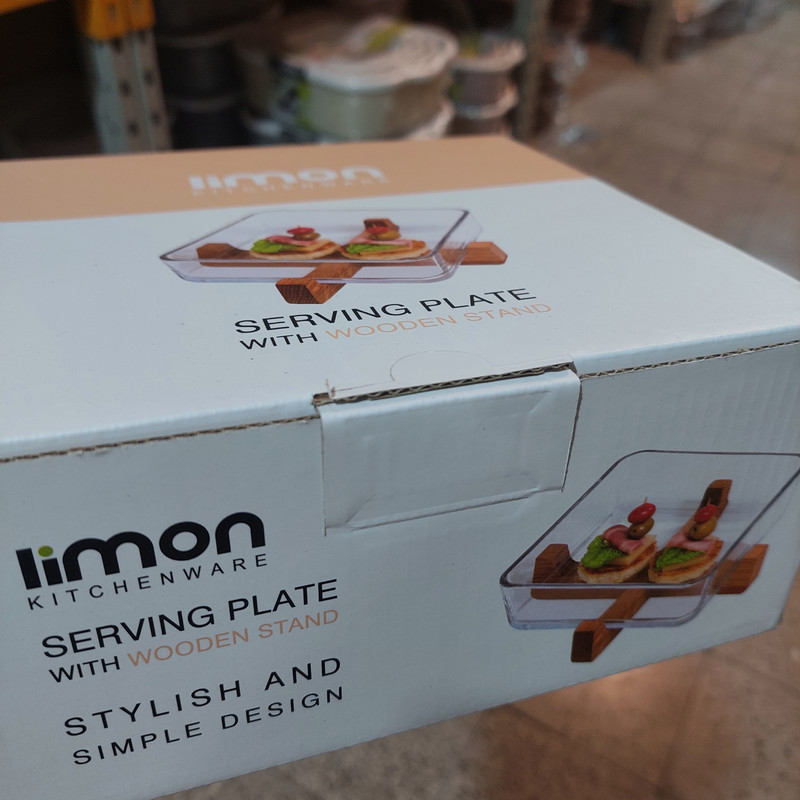 ظرف سرو لیمون مدل پایه چوبی کد HS2163