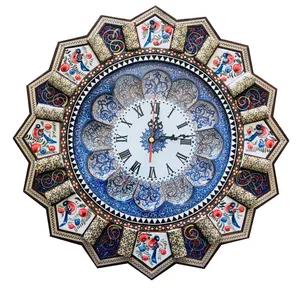 ساعت دیواری خاتم کاری مدل خورشیدی کد pp42