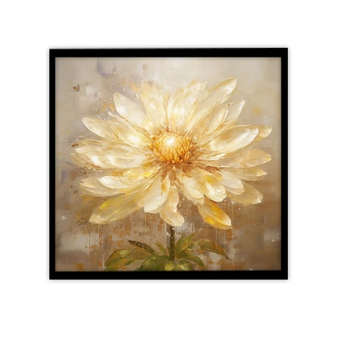 تابلو نوری بکلیت طرح نقاشی گل نیلوفر مدل لایت باکس B-MID-19630