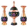 ست 3 تکه گلدان و شکلات خوری مسی مدل پرداز کد JR-st20 مجموعه 3 عددی
