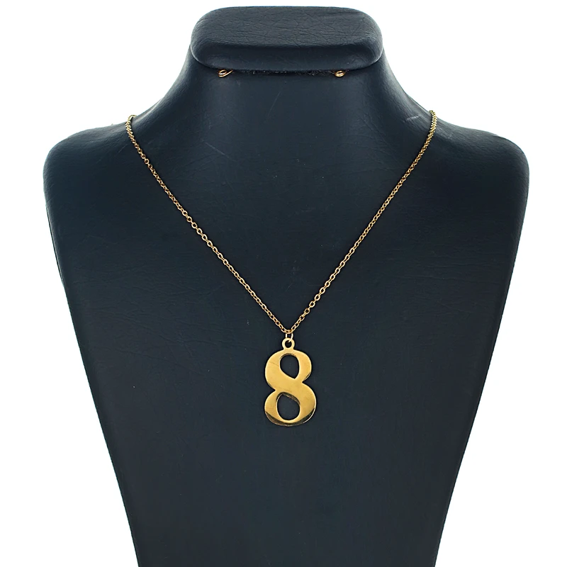 گردنبند گالری عزیزی طرح عدد 8 مدل GZ14440