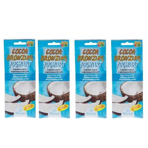 لوسیون برنز کننده فلورسان مدل COCOA YOGHURT حجم 15 میلی لیتر بسته 4 عددی