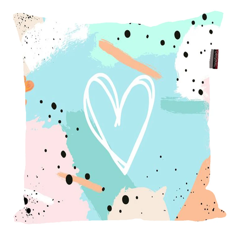 کوسن پاد آفرین مدل فانتزی طرح قلب رنگی کد P33