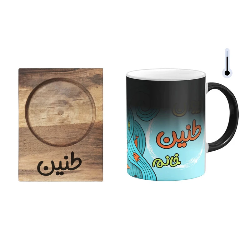 ماگ حرارتی گالری وبفر مدل طنین به همراه زیرلیوانی