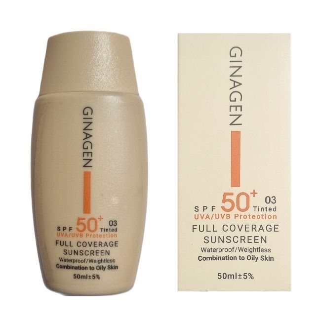 کرم ضد آفتاب رنگی ژیناژن SPF 50 مدل 03 ‌مناسب پوست‌های چرب حجم 50 میلی‌لیتر -  - 2