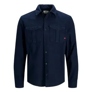 پیراهن اورشرت آستین بلند مردانه جک اند جونز مدل NAVY-12201405