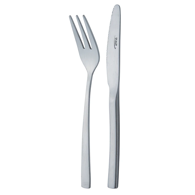 کارد و چنگال 12 پارچه 6 نفره ناب استیل مدل فلورانس مات ساتین