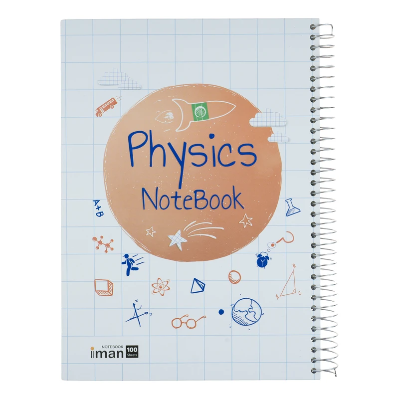 دفتر مشق 100 برگ ایمان مدل PHYSIC کد 0013