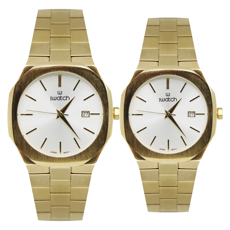 ست ساعت مچی عقربه‌ای کوارتز زنانه و مردانه آی واتچ مدل 190152sha