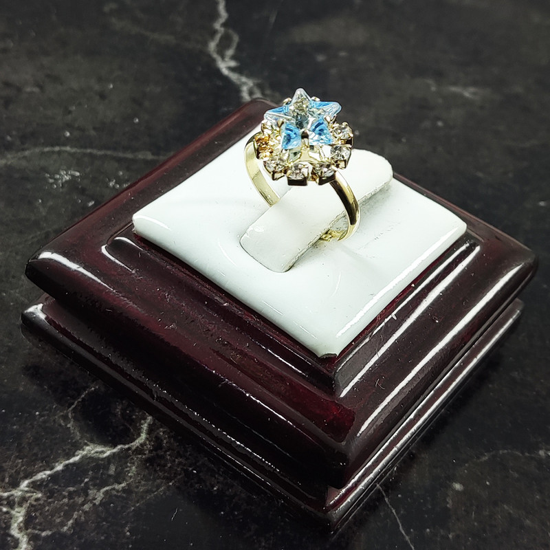 انگشتر دخترانه سلین کالا مدل توپاز طرح ستاره کد 1