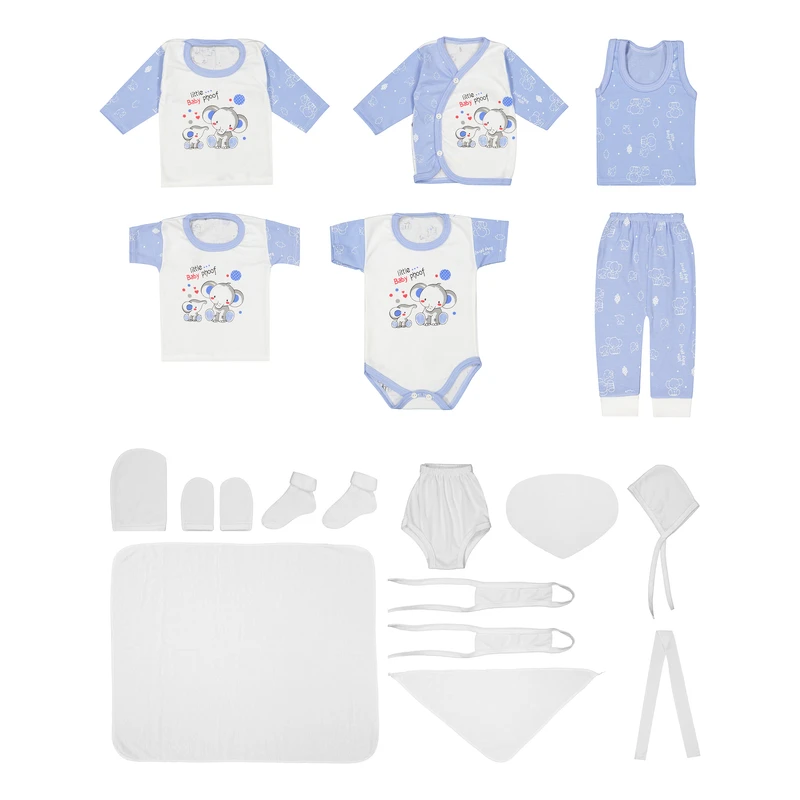 ست 19 تکه لباس نوزادی مهتاب مدل بچه فیل