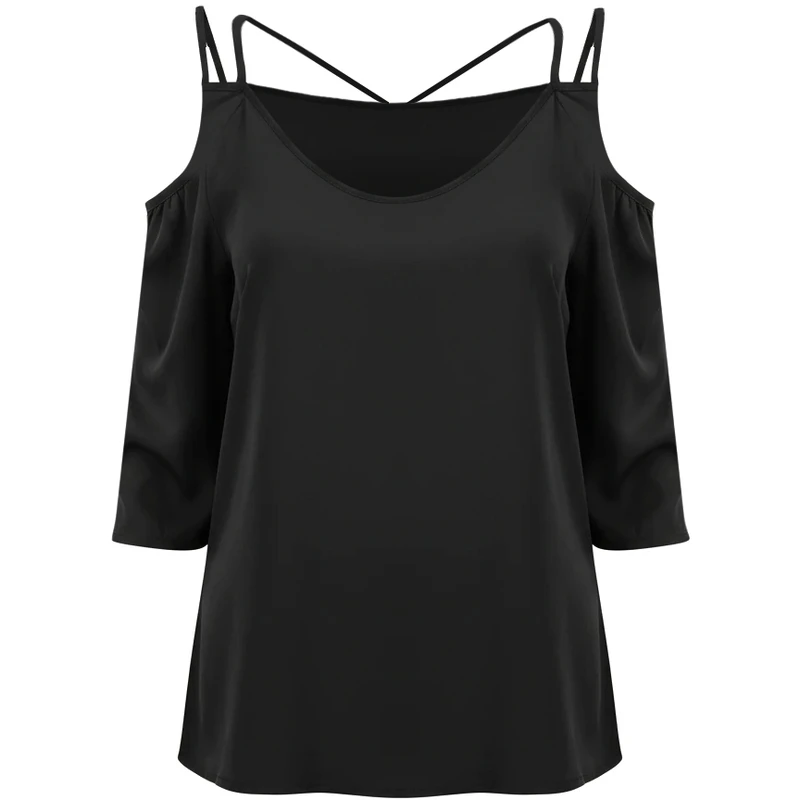 بلوز آستین کوتاه یقه دلبری زنانه شین مدل T77