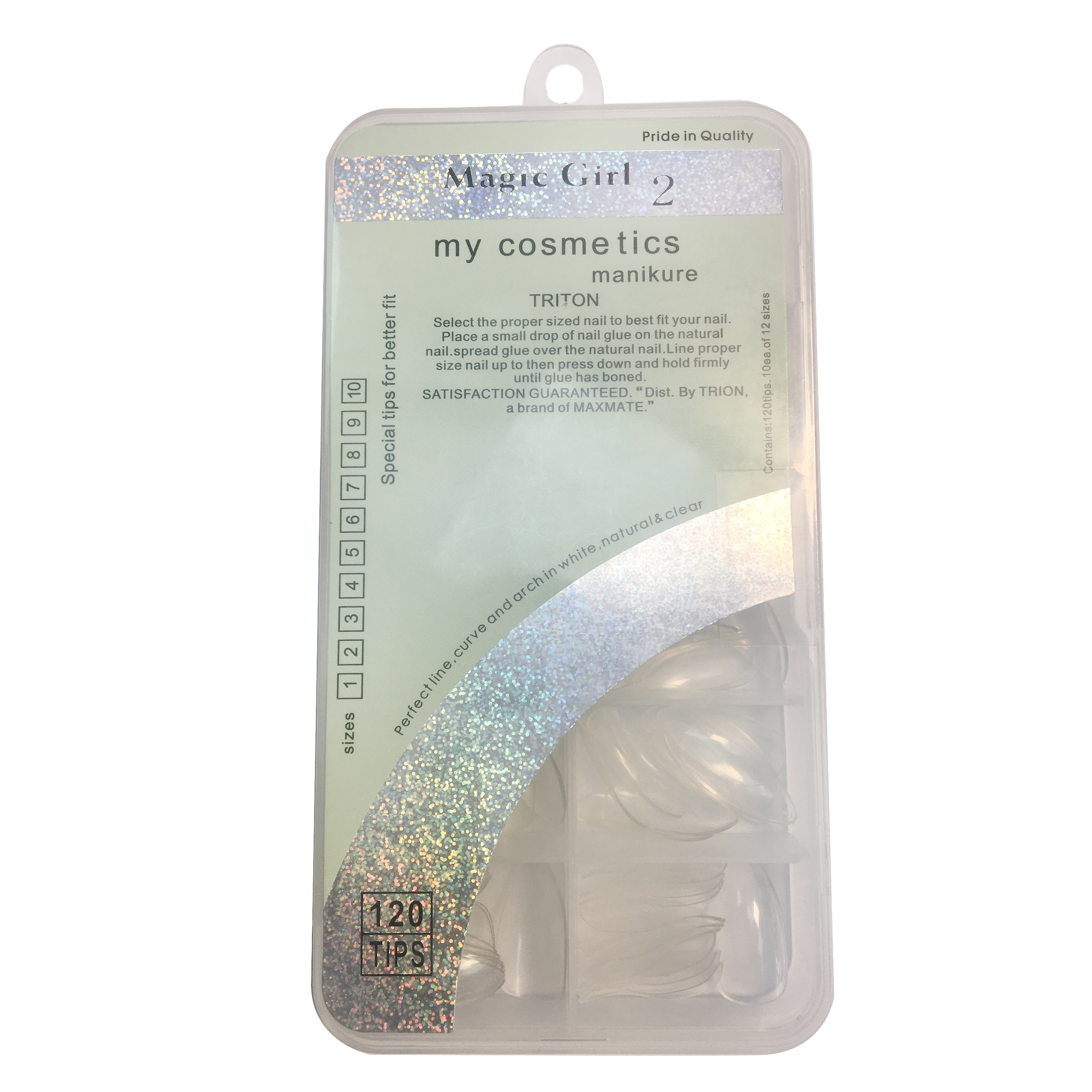 تیپ ناخن مجیک گرل مدل SHNT بسته 120 عددی