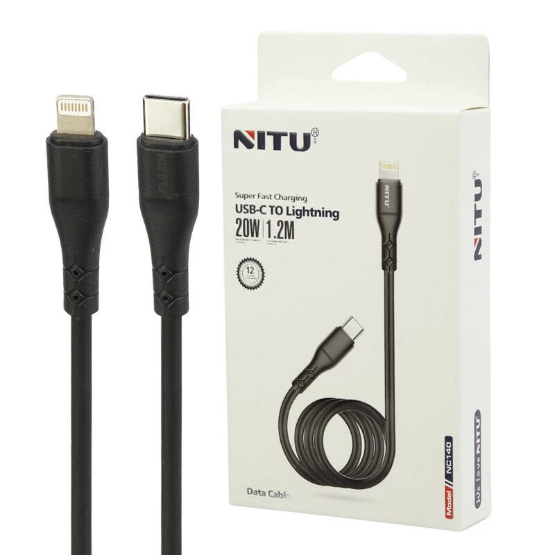 کابل تبدیل USB-C به لایتنینگ نیتو مدل NC140 طول 1.2 متر