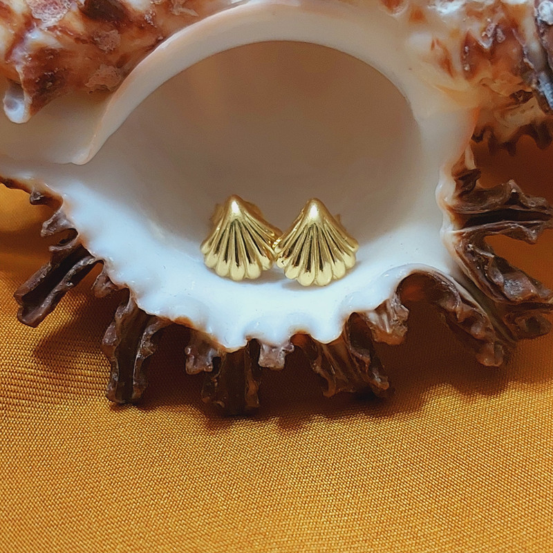 گوشواره نقره زنانه آی ام مدل صدف گوشواره نقره زنانه آی ام مدل صدف