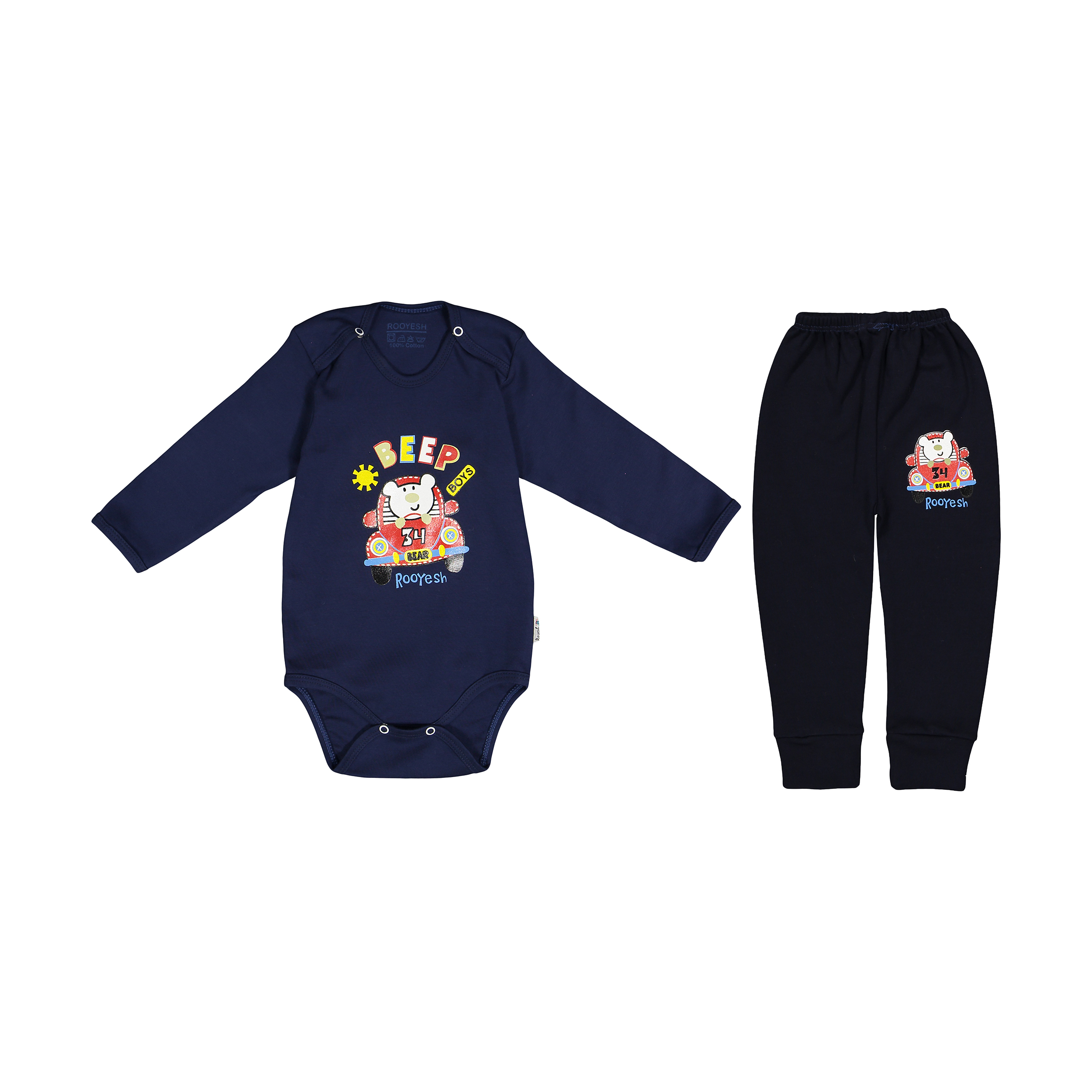 ست بادی و شلوار نوزادی رویش مدل 145