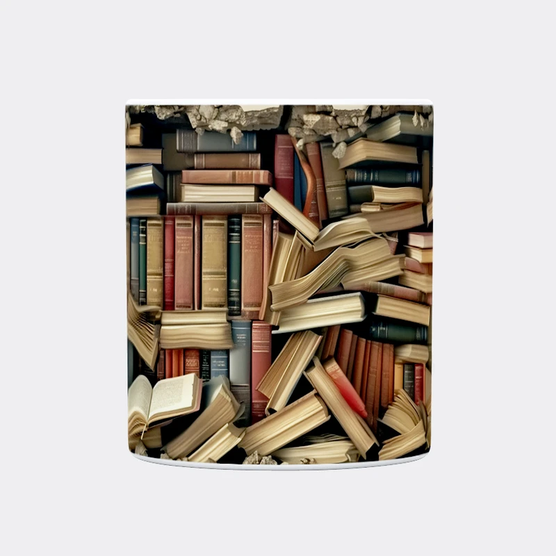 ماگ حس آمیزی طرح کتاب مدل کتابخانه کد 31