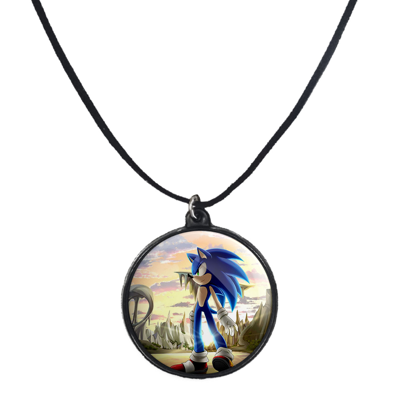 گردنبند پرمانه طرح سونیک کد pmb.15017 مدل دو طرفه