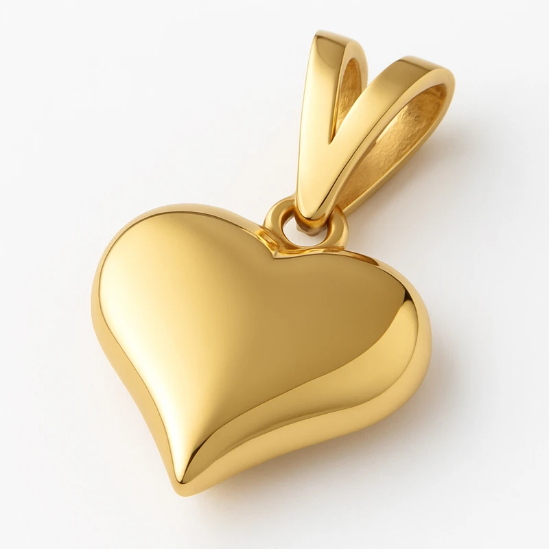 عکس شماره 3 : آویز گردنبند طلا 18 عیار زنانه مدوپد طرح قلب دامله