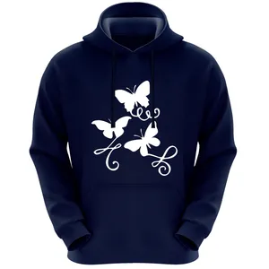 هودی زنانه مدل پروانه F271 رنگ سرمه ای