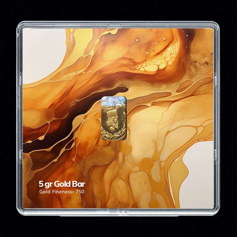 شمش طلا 18 عیار مدوپد مدل SG10123 شمش طلا 18 عیار مدوپد مدل SG10123