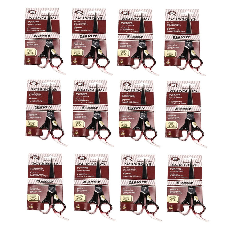 قیچی آرایشگاهی ساووی مدل SC01 بسته 12 عددی