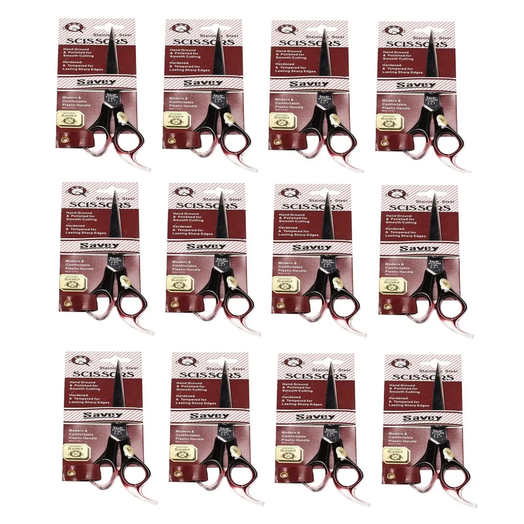قیچی آرایشگاهی ساووی مدل SC01 بسته 12 عددی