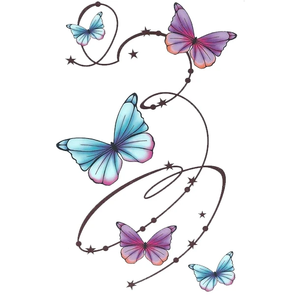  استیکر پارچه و لباس پاد آفرین طرح پروانه کد 4644