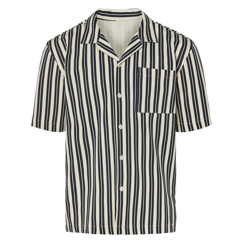 پیراهن آستین کوتاه یقه برگردان مردانه مدل 20422421