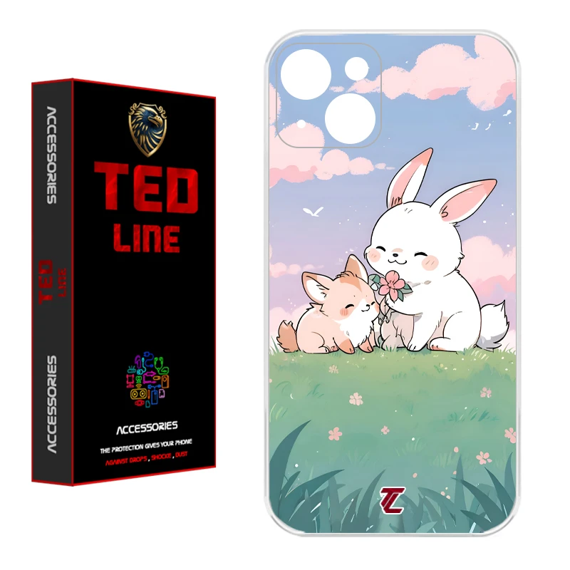 کاور تدلاین طرح خرگوش کد 1184 مناسب برای گوشی موبایل اپل Iphone 13 / 14