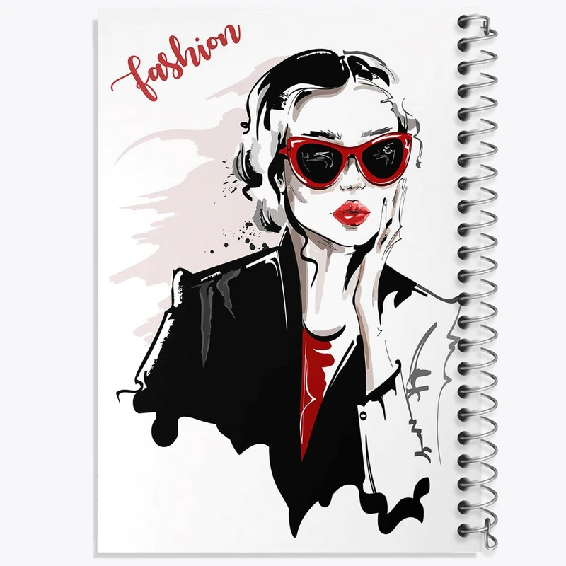 دفتر ژورنال نویسی 50 برگ خندالو مدل نقطه ای طرح دختر قوی Girl Power کد 28933