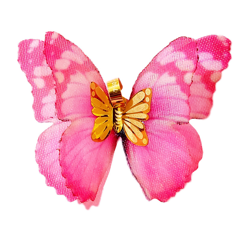 آویز گردنبند طلا 18 عیار زنانه مدل پروانه کادویی کد 84-180