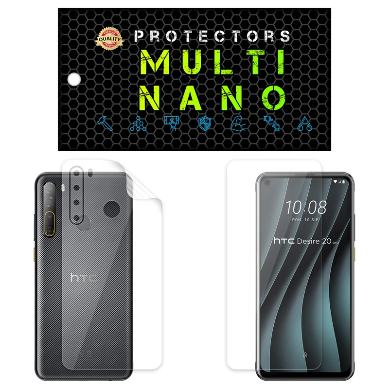 محافظ صفحه نمایش مولتی نانو مدل X-SFT مناسب برای گوشی موبایل اچ تی سی Desire 20 Pro به همراه محافظ پشت