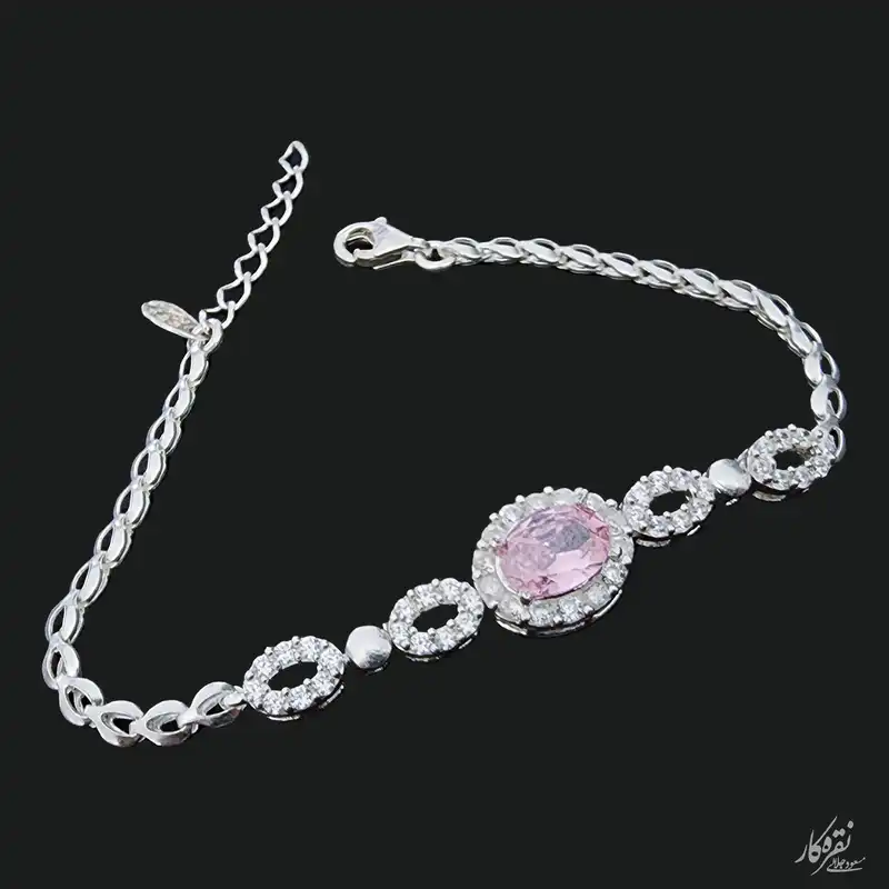 دستبند نقره زنانه مسعود جلالی نقره کار مدل 30672