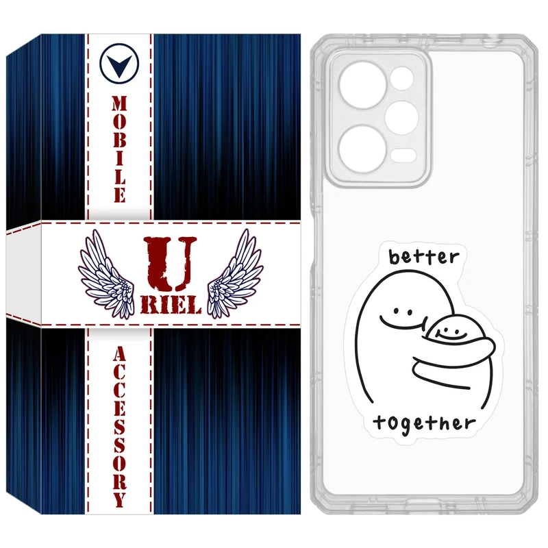 کاور یوریل مدل Clear کد 90 طرح Together مناسب برای گوشی موبایل شیائومی Poco X5 Pro / Redmi Note 12 Pro / Note 12 Pro Plus