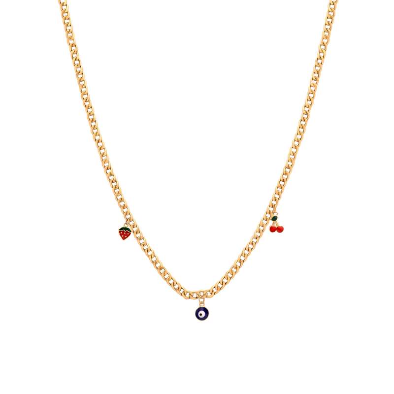 گردنبند طلا 18 عیار بچگانه الی گلد گالری مدل کارتیه