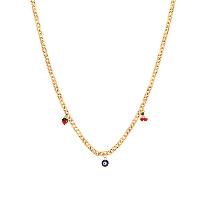 گردنبند طلا 18 عیار بچگانه الی گلد گالری مدل کارتیه