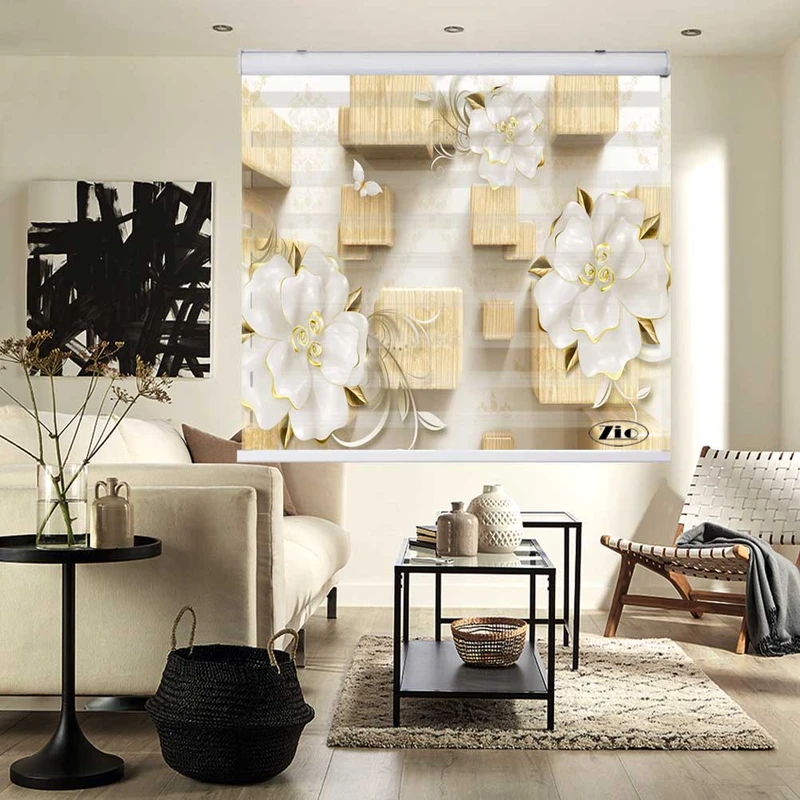 پرده زبرا زیو کد 3D1272 سایز 150x150 سانتی متر