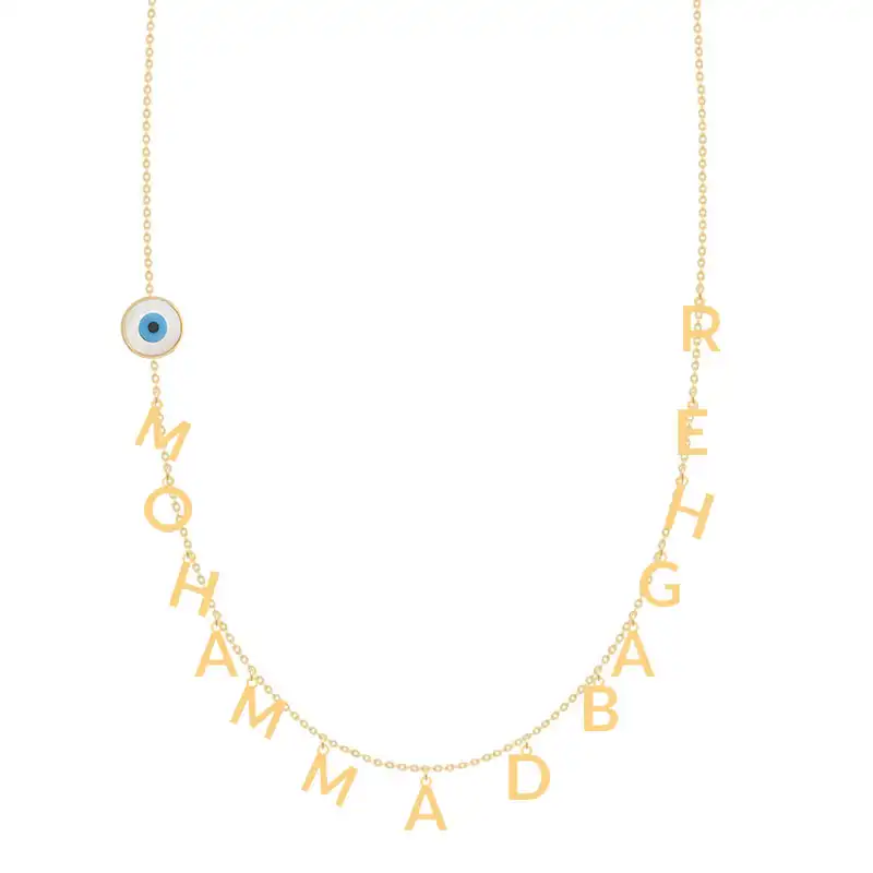 گردنبند طلا 18 عیار زنانه کرابو مدل محمد باقر Kr73666