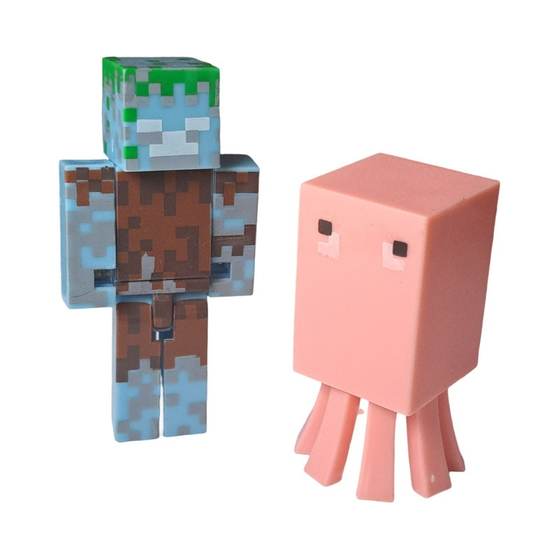 اکشن فیگور مدل ماینکرافت طرح زامبی و اختاپوس مجموعه ۲ عددی