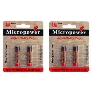 باتری نیم قلمی میکرو پاور مدل super heavy duty مجموعه 4 عددی
