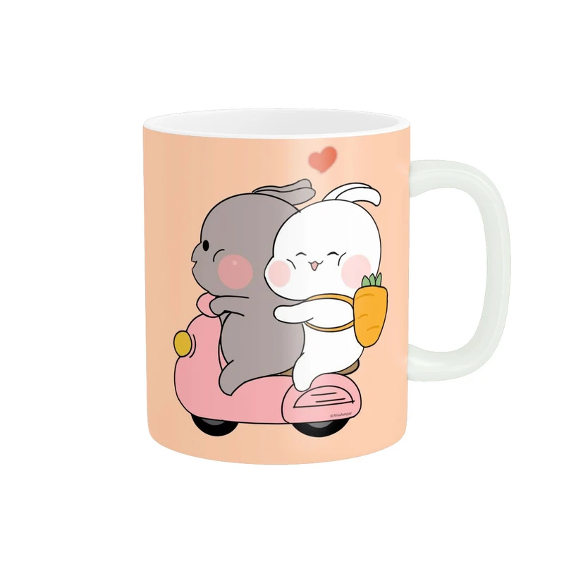 ماگ پاد آفرین مدل خرگوش کوچولوهای عاشق کد 109