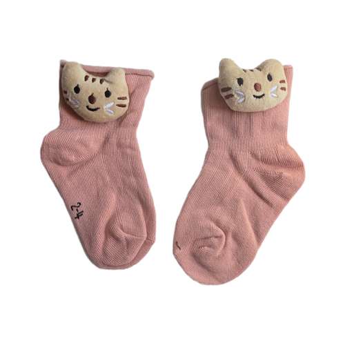 جوراب ساق کوتاه نوزادی مدل عروسک برجسته طرح‌ ببر