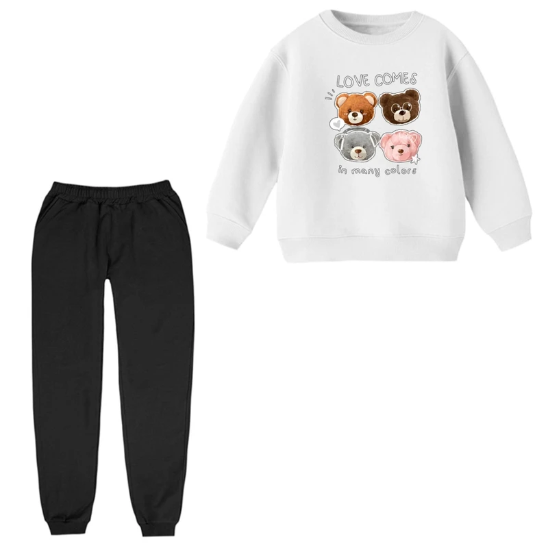 ست سویشرت و شلوار راحتی بچگانه مدل چهار خرس  